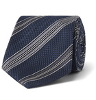 TOM FORD - 8cm Striped Woven Silk Tie - Navy