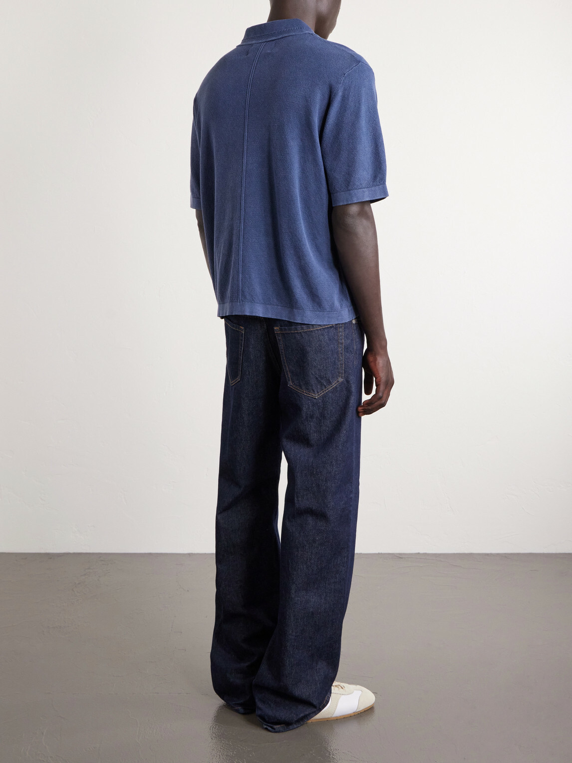 Corridor - Cotton-Piqué Polo Shirt - Blue