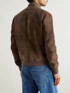Zegna - Suede Blouson Jacket - Brown
