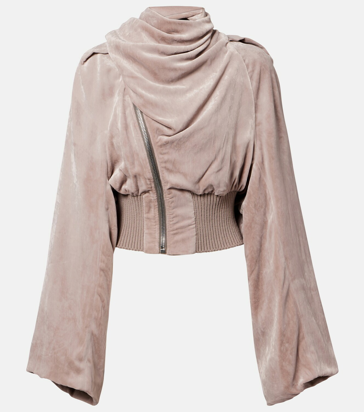 Rick Owens Scarf Flight chenille bomber jacket