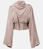 Rick Owens Scarf Flight chenille bomber jacket