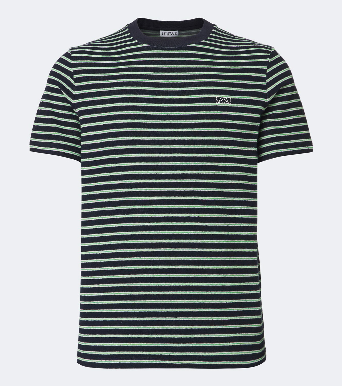 Loewe Striped cotton-blend terry T-shirt