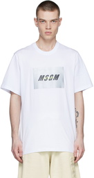 MSGM White Cotton T-Shirt