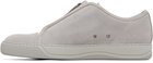 Lanvin Gray DBB1 Suede Zip Sneakers