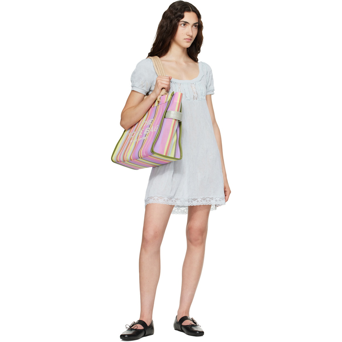 Marc Jacobs Multicolor 'The Stripe Mesh Large' Tote