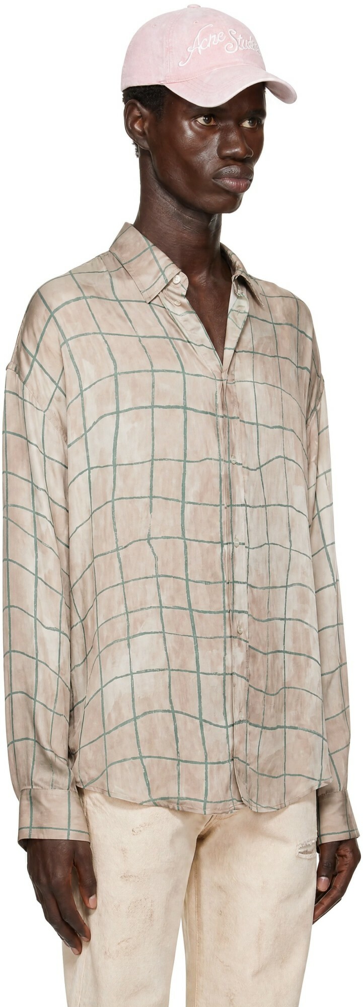 Acne Studios Pink Checkered Shirt
