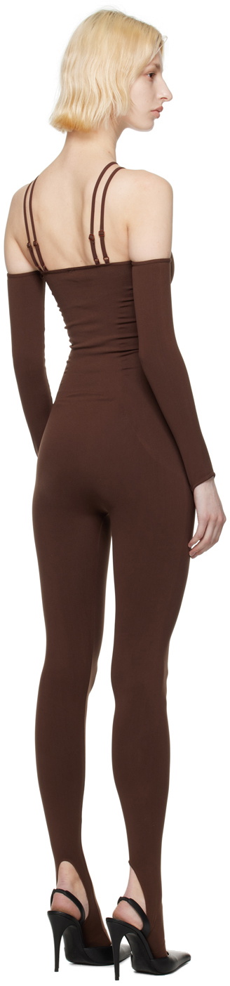 ANDREĀDAMO Brown Keyhole Jumpsuit