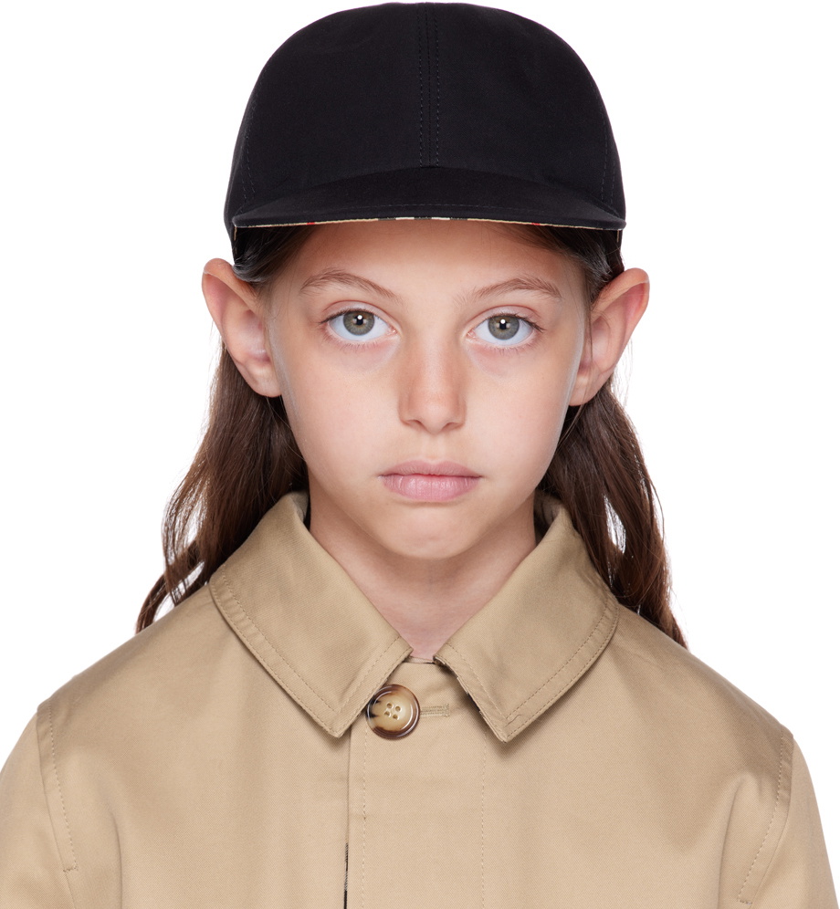 Burberry Baby Reversible Cap in Black