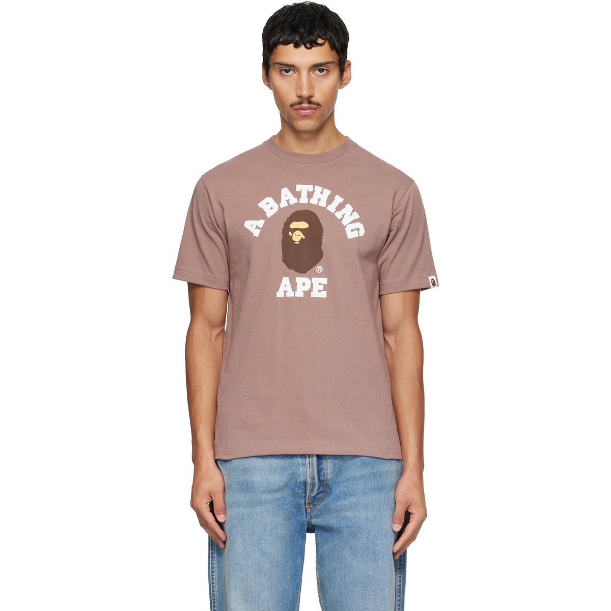 BAPE Brown College T-shirt