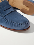 TOD'S - Suede Penny Loafers - Blue