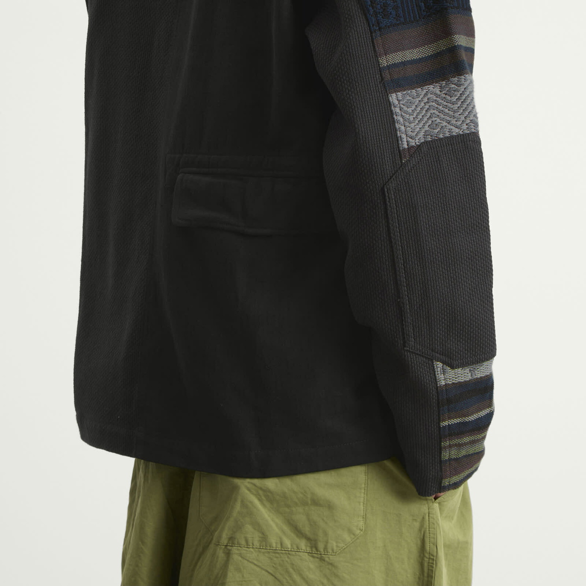 Maharishi Men's Upcycled Patchwork Chore Jacket in Black