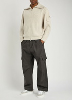 Moose Knuckles Colson Ribbed Wool Sweatshirt Beige