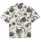 Jacquemus - La Chemise Jean Camp-Collar Printed Cotton and Linen-Blend Shirt - Green