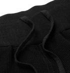 Snow Peak - Tapered Waffle-Knit Wool-Blend Trousers - Black