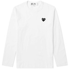 Comme des Garçons Play Men's Long Sleeve T-Shirt in White/Black