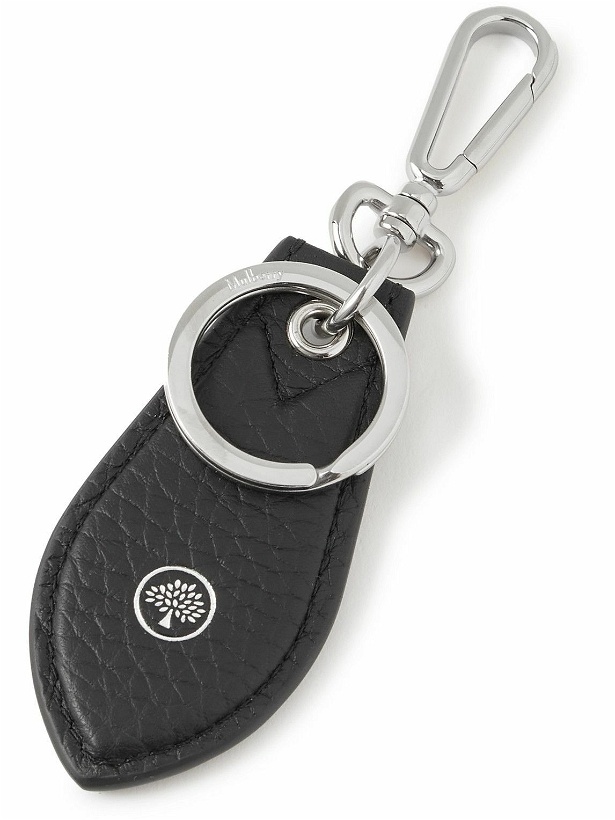 Photo: Mulberry - Logo-Embossed Full-Grain Leather and Silver-Tone Keyring