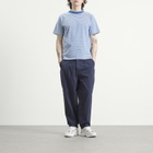 Armor-Lux Men's Fine Stripe T-Shirt in Dark Blue/Blanc
