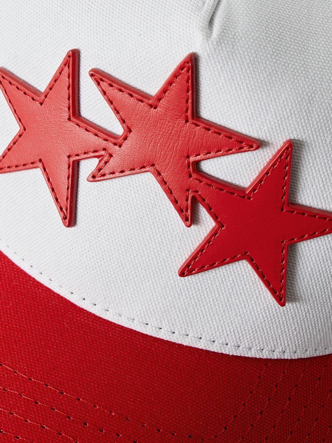 AMIRI - Appliquéd Leather-Trimmed Cotton-Canvas and Mesh Trucker Cap