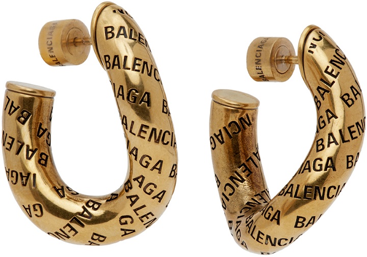 Photo: Balenciaga Gold Twist Earrings