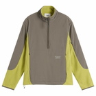Pas Normal Studios Men's Off-Race Light Half-Zip Fleece in Moss Green