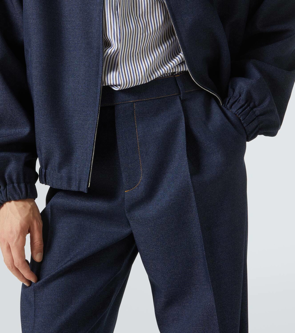 Bottega Veneta Wool drill wide-leg pants Bottega Veneta