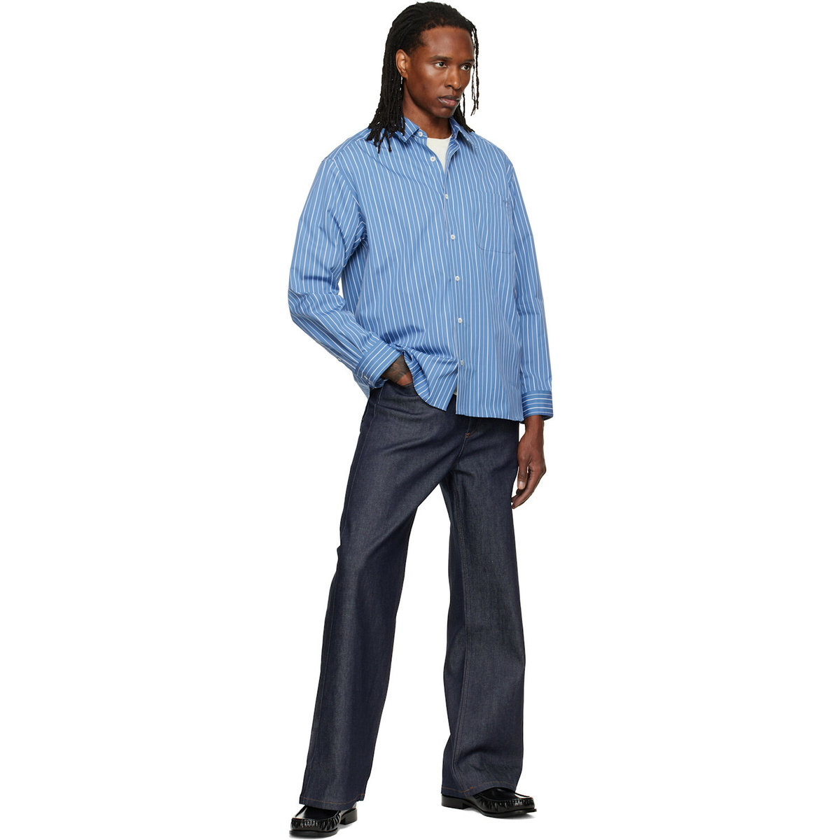A.P.C. Blue Malo Logo Shirt