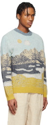 Holzweiler Blue & Yellow Haza Landscape Sweater