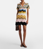 La DoubleJ Chevron crochet cotton polo dress