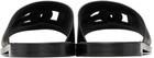 Dolce&Gabbana Black Calfskin Pool Slides