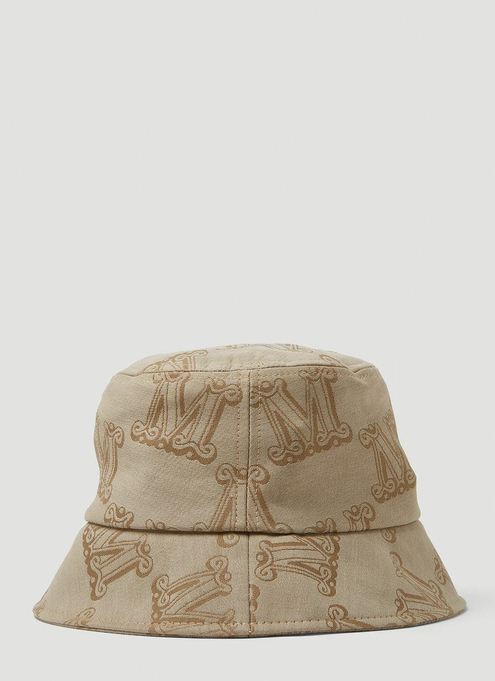 【MAX MARA】BRENTA HAT Max Mara Ladies Light Brown Brenta Logo Print Bucket Hat