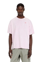 Diesel Cotton T-shirt with treated effect - T-Shirts Mens in Pink