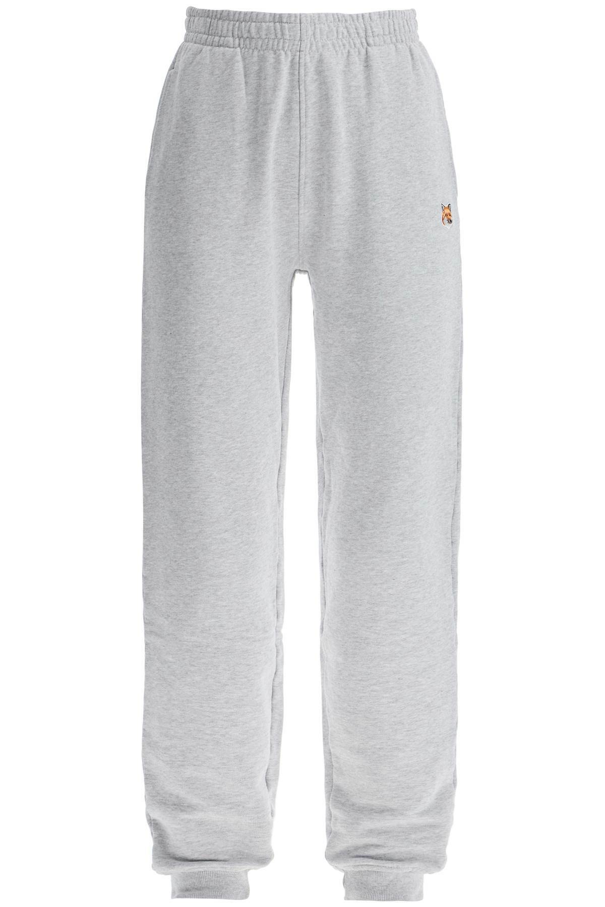 MAISON KITSUNE fox head jogging pants Grey