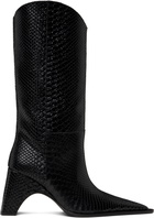 Coperni Black Python Embossed Bridge Cowboy Boots