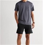 Handvaerk - Flex Loopback Pima Cotton-Blend Jersey Drawstring Shorts - Black