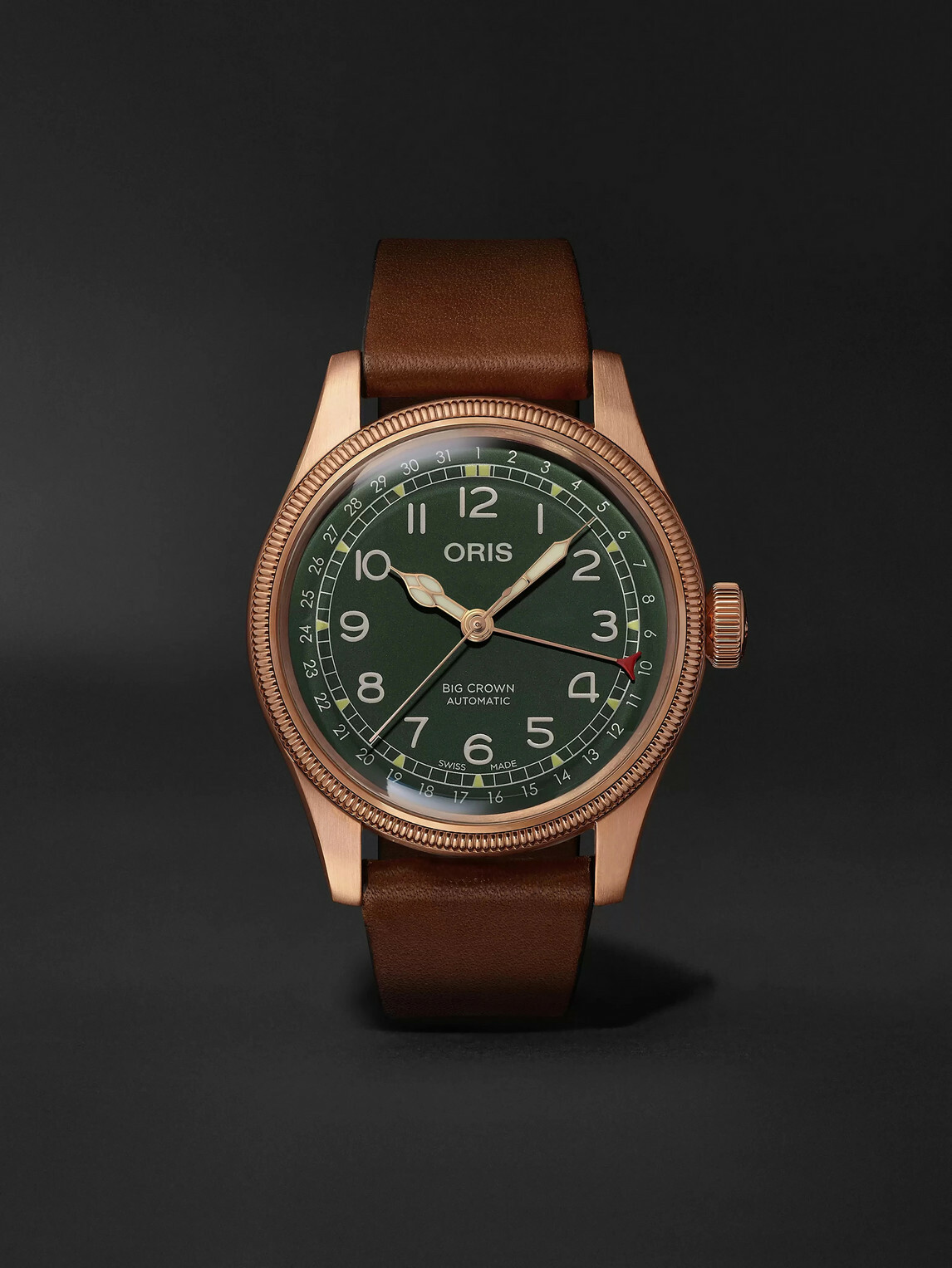 Oris - Big Crown Pointer Date Automatic 40mm Bronze and Leather Watch, Ref. No. 01 754 7741 3167-07 5 20 58BR