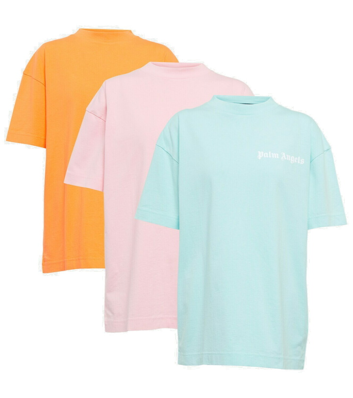 Photo: Palm Angels - 3 pack of multicolor cotton T-shirts