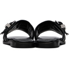GANNI Black Sue Triple Flat Sandals