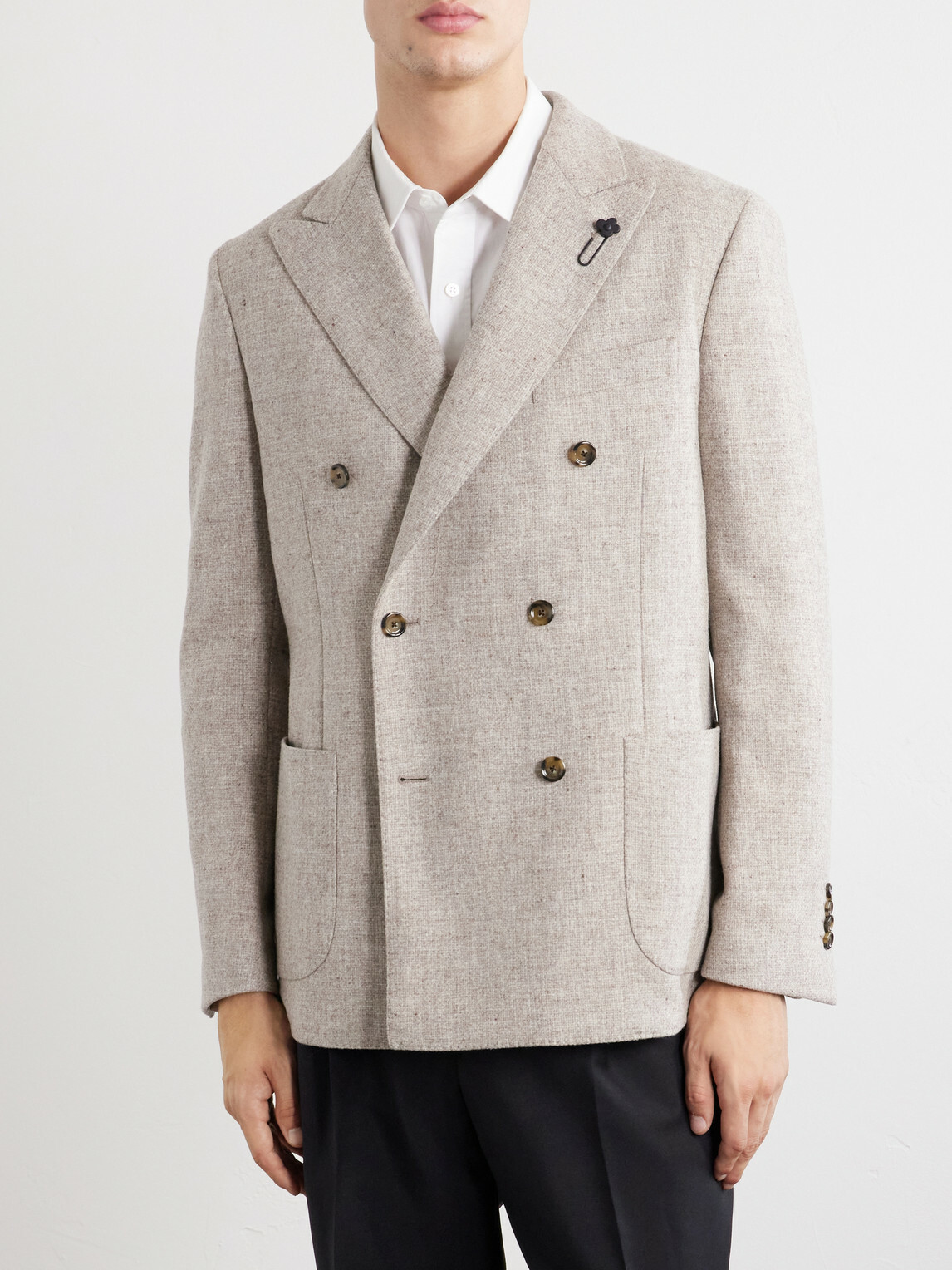 Lardini - Wool Canvas Blazer - Neutrals