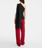 Bottega Veneta Knot caped draped crêpe top