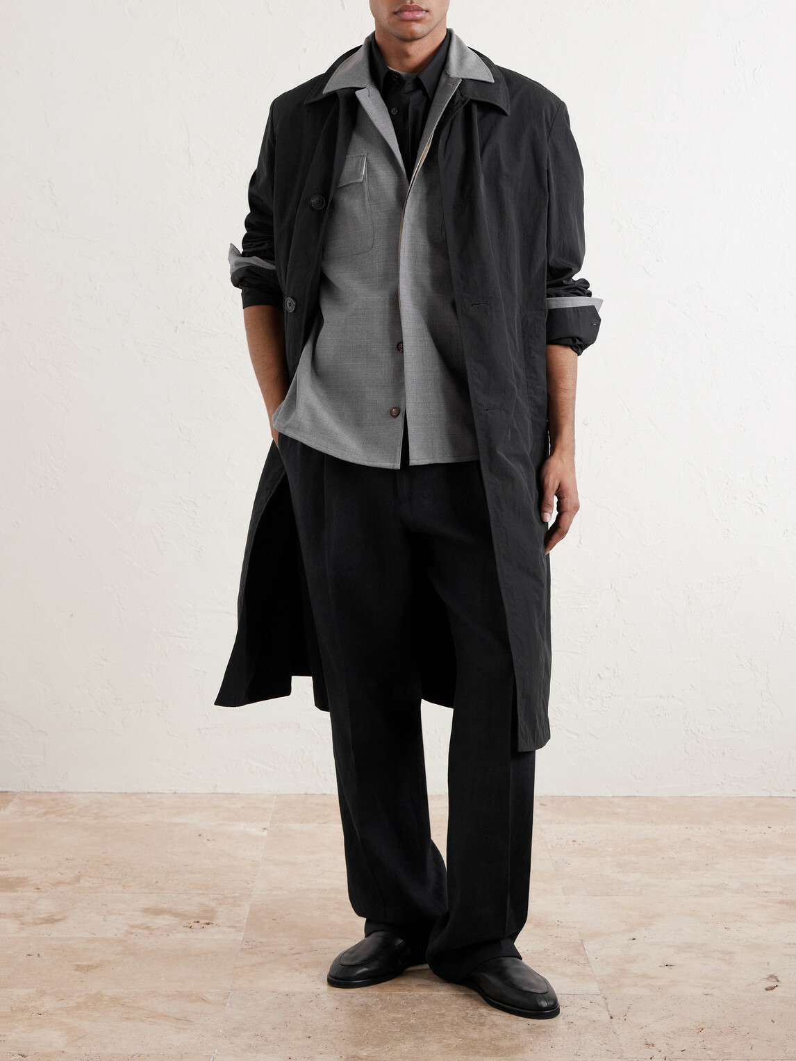 Eleventy - Wool-Blend Flannel Overshirt - Gray