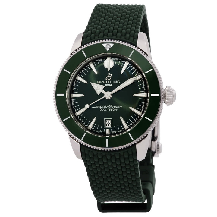 Photo: Breitling Superocean Heritage Hand Wind Green Dial Mens Watch AB3110361L1S1