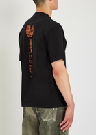 Stone Island Logo-print Cotton T-shirt Black
