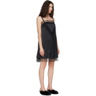 Simone Rocha Black Square Neck Lace Trim Minidress