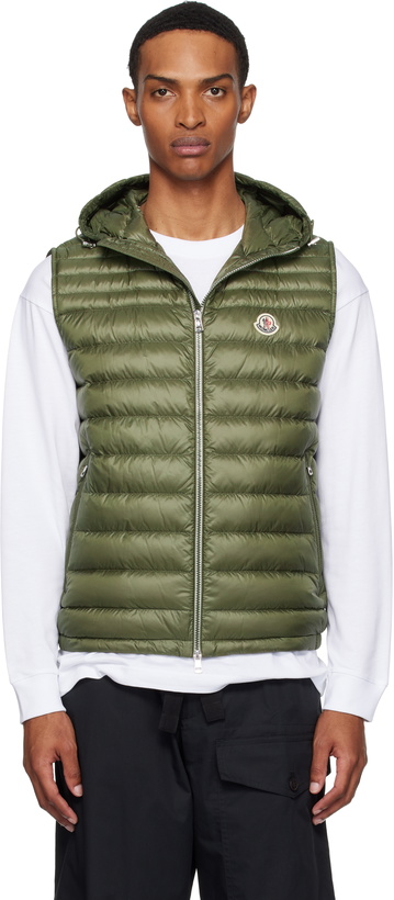 Photo: Moncler Khaki Orant Hooded Down Vest