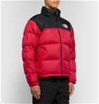 The North Face - 1996 Nuptse Colour-Block Quilted Nylon-Ripstop Down Jacket - Red