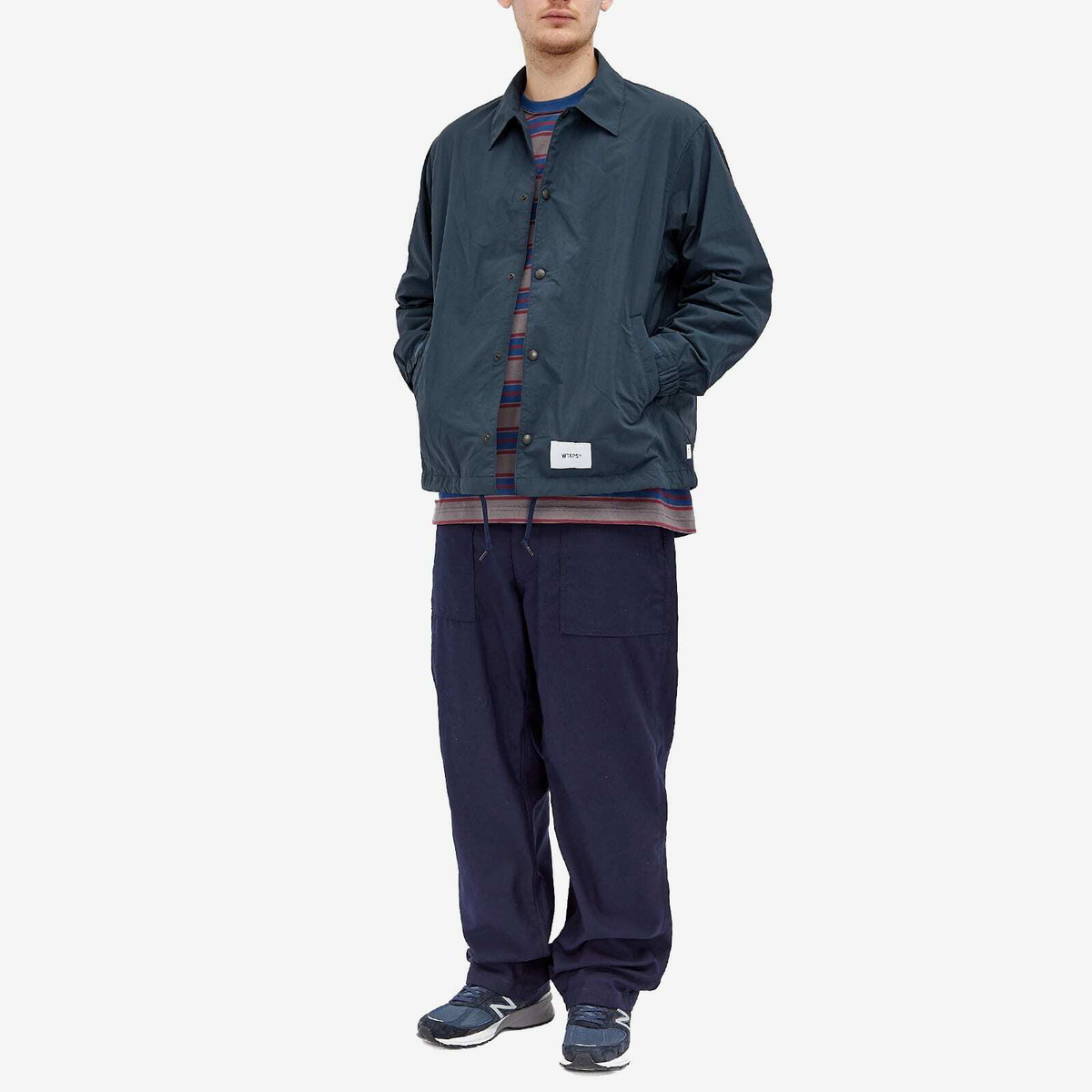 WTAPS Men's 03 Nylon Coach Jacket in Navy WTAPS