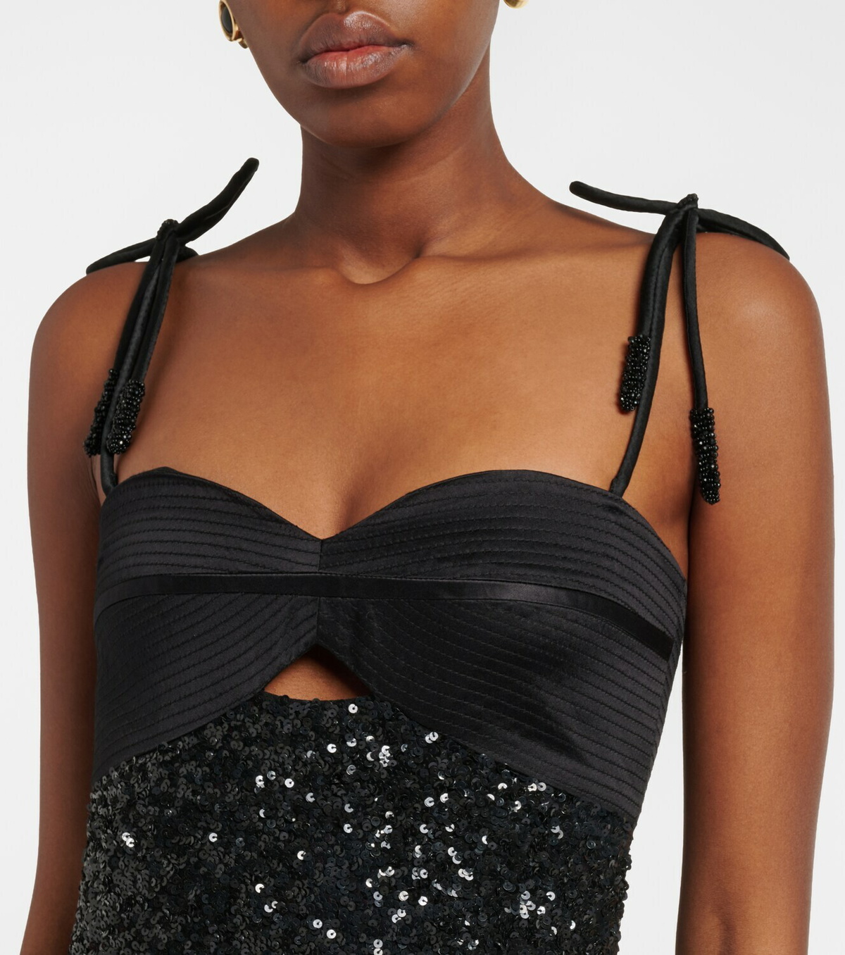 Johanna Ortiz Embellished silk-blend gown
