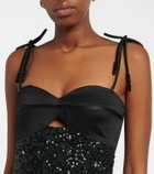 Johanna Ortiz Embellished silk-blend gown