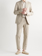 Canali - Kei Slim-Fit Tapered Stretch-Cotton Twill Suit Trousers - Neutrals