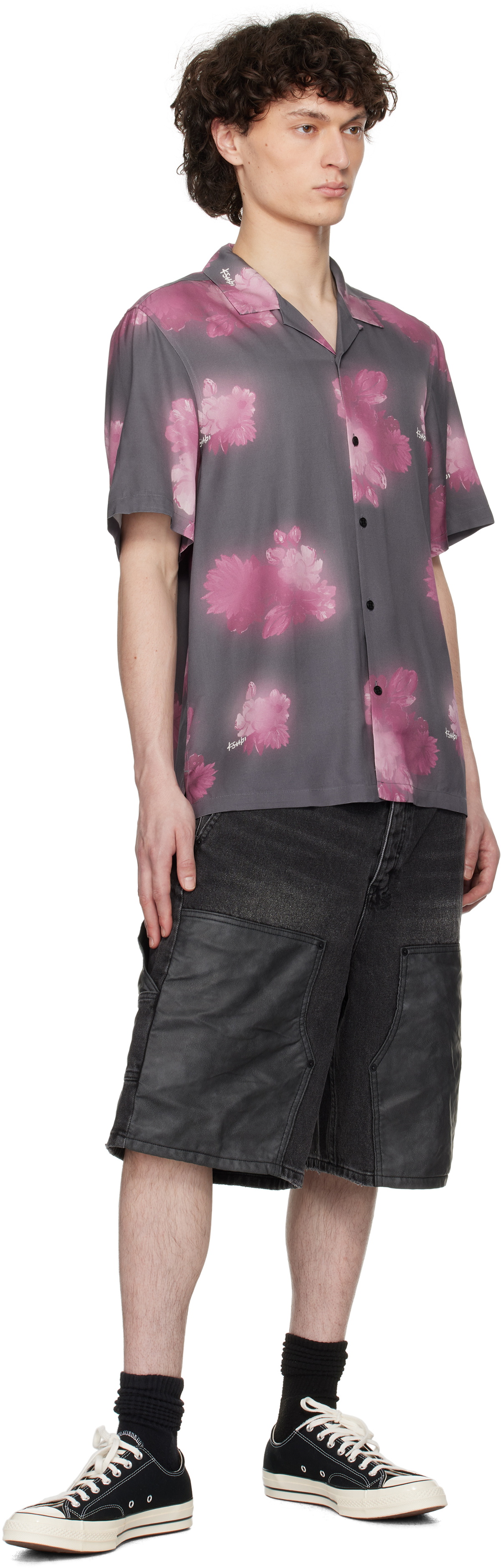 Ksubi Black Maxx Operator Denim Shorts